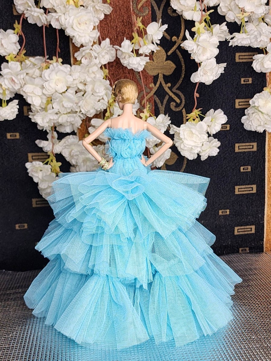 Robe De Soirée OOAK – Pour Poupée Barbie Ou Silkstone – Fabrication Française