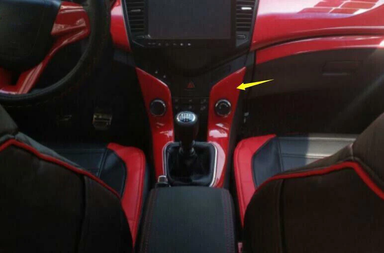 Panel de cambio de marchas de consola central 1* para Chevrolet Cruze 2010-2015 rojo brillante Foto 4 de 4