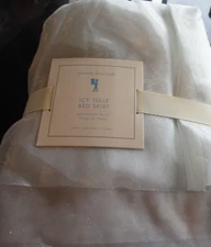 Pottery Barn Kids Icy Tulle blue Bed Skirt bedskirt twin  New w tags