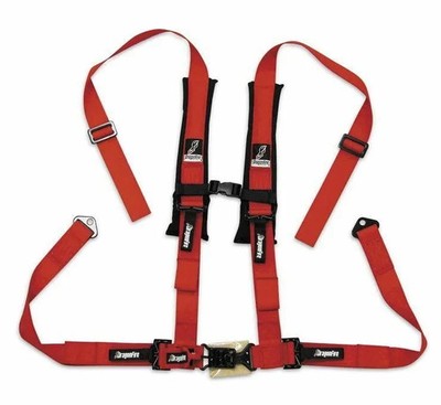 DragonFire Racing H Style 4-Point Harness (Red) (2'' Buckle) 521272