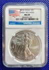 2013 _ NGC _ Silver Eagle S$1 _ MS69 _ EARLY RELEASES _ #3694235-392_Crack Case