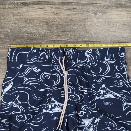 Nautica Swim Shorts Mens Size Large Blue Boardshorts Trunks Swordfish - Picture 6 of 13