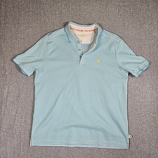 Tommy Bahama Men's L/G Blue White Striped Pima Cotton Blend Polo Shirt Marlin