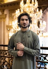 Lawung Al Ameer Mens Eid Thobe Jubba 2026 Luxury Premium Dishdasha AA2647
