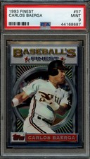 BB - 1993 - FINEST - #57 - CARLOS BAERGA - PSA 9 (MINT)