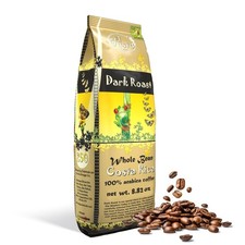Costa Rican Coffee Dark Roast Whole Bean 8.8oz 100 Fresh Arabica Beans, Sha...