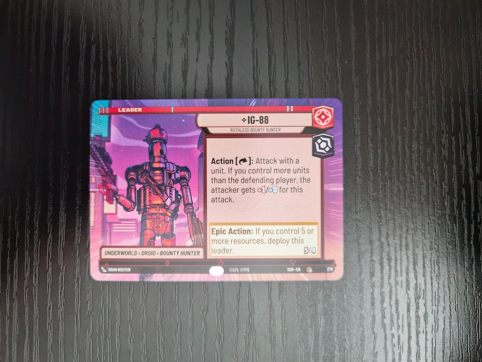 Star Wars Unlimited - IG-88 - Ruthless Bounty Hunter #278 - HYPERSPACE