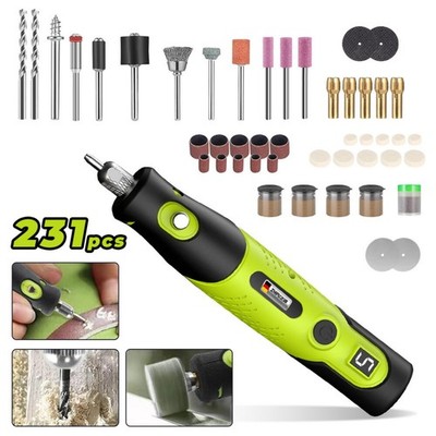 231P Electric Mini Drill Grinder Engraving Pen Rotary Tool Kit Rechargeable 4.2V