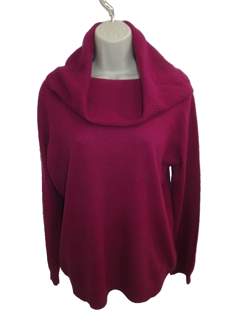 Pull En Cachemire Jones New York - Col V, Taille M, Couleur Framboise - Excellent état