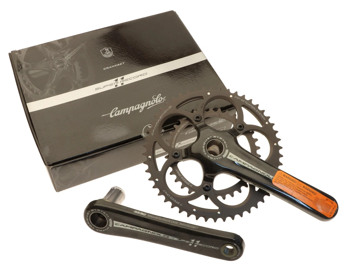 パーツ Campanoglo Record 11s 53/39 170mm Campagnolo Super Record 11 172.5mm Carbon Crankset 53/39t 11-Speed