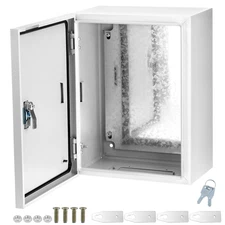 Steel Enclosure 16x12x8 Carbon Electrical Box Waterproof IP66 Lock Hinge Industr