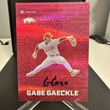 2025 ONIT Arkansas Razorbacks Baseball Gabe Gaeckle #F-4 Holo Parallel IP Auto
