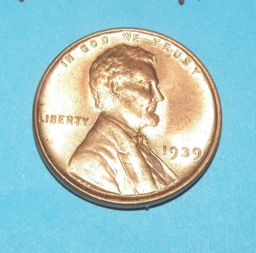1939   LINCOLN WHEAT CENT   CHOICE RED UNCIRCULATED  #5