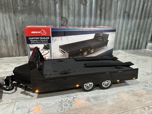 Redcat Custom 1/10 Scale Car Hauler Trailer With Lights And Winch! Soooo Cool! - Picture 15 of 20