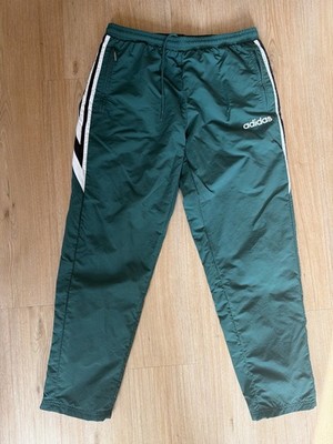 Herren Adidas dunkelgrüne Trainingshose Trackpants Streifen Größe L sehr gut