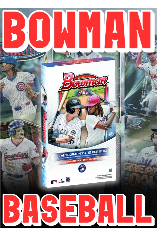 $1 Auctions! 2025 Bowman Baseball Hobby box. Spin the wheel