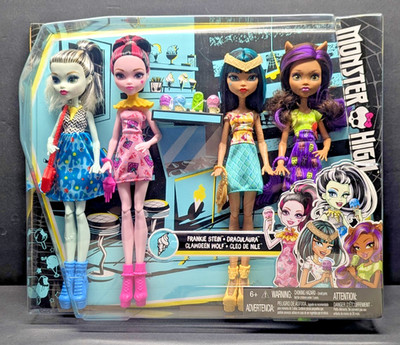 2015 Monster High Ice Scream Ghouls Beast Friends 4-Pack NIB Cleo Frankie