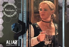 2005 Inkworks Season 4 Alias Jennifer Garner 3-Color Worn Costume Relic Card PW2