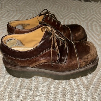Vintage Dr. Martens Doc Platform Oxford US 6 Womens Brown 90s