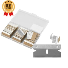 100PCS Single Edge Razor Blades, Industrial Safety Blades, Individually Packed