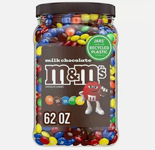 M&M'S Milk Chocolate Candy Jar, 62 oz Bulk Pack -New in Sealed Box-Free Shipping