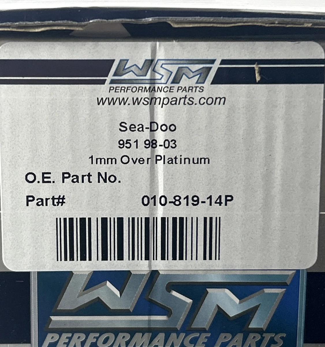 WSM Top End Kit 971cc 1.00mm Oversize 89mm Bore 010-819-14P photo 4