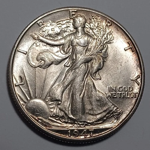 Stunning MS 1947-D Walking Liberty Half Dollar, Great Strike, Orig. Luster.
