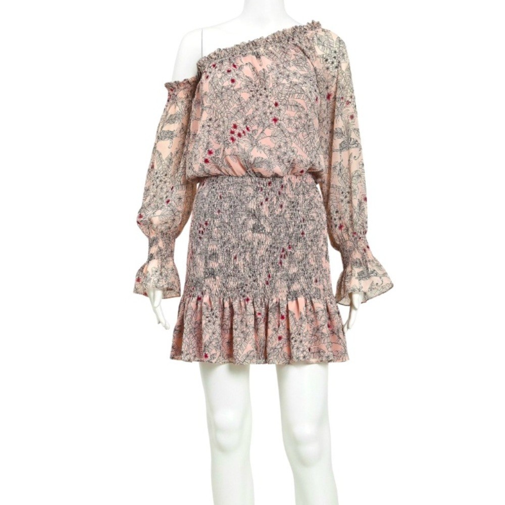 alexis off shoulder dress $398.00 Alexis Off Shoulder Ruffled Hem Aliana Red Mini Dress Sz.XS