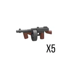 NEW Tommy Gun X5 For LEGO Minifigures WW2 Accessories Army Military Drum Mag