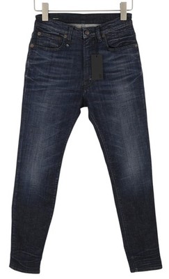 R13 High Rise Skinny Damenjeans 27 Howell Indigo Ausgewaschenes Blau RRP475