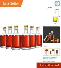 Airtight 6 oz Clear Glass Bottles with Cork Stopper - Ideal for Wine  Drinks