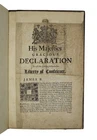 1687-88 DECLARATION OF INDULGENCE FOR ENGLAND History JAMES II Penal Law