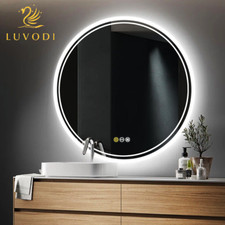 Specchio bagno rotondo con illuminazione 3 interruttori touch antiappannamento LED dimmerabile più gr