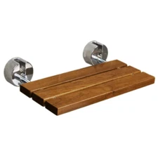 Clevr CRS501102 Teak Wood Folding Shower Seat Bench