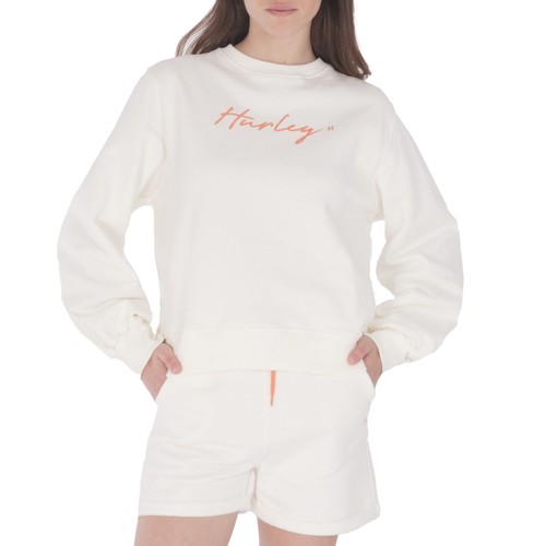 Hurley Oceancare One \u0026 Only Script Sweatshirt White M Woman