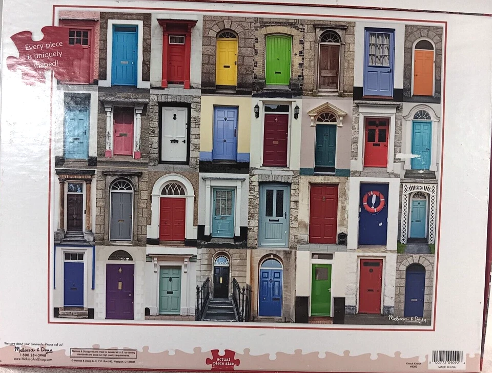 Knock Knock 1000 Piece Jigsaw Puzzle Doorways Front Doors Melissa & Doug - Image 3 of 4
