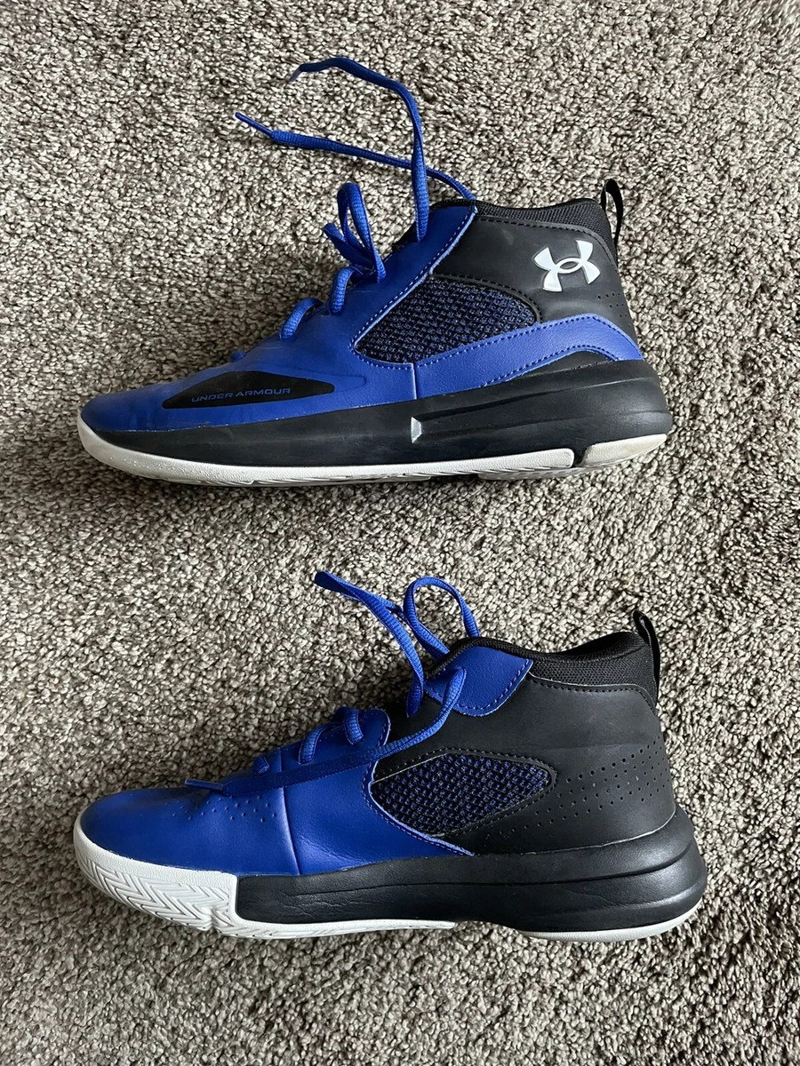 Under Armour Black Blue High top Basketball Shoes Size 7Y