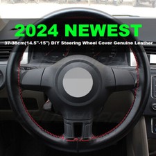 Blackred 15 Leather Car Steering Wheel Diy Cover For Mazda 3 Sedan 2019-2023