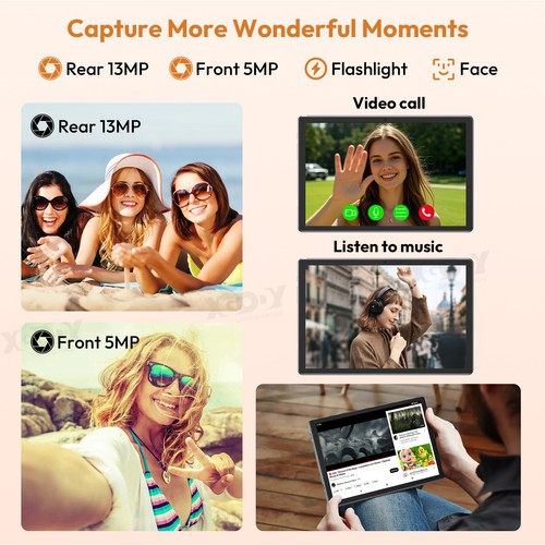 2025 New Android 15 10.1 in Tablet Dual Camera Octa core 24GB+256GB 4G LTE 2 SIM - Picture 9 of 10