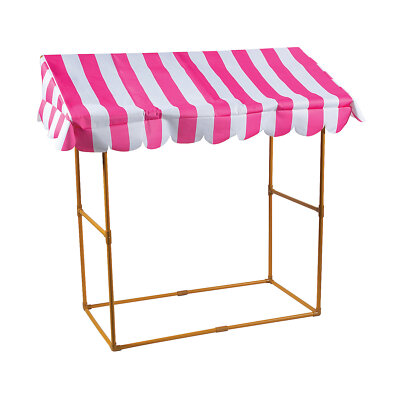 Fun Express Pink & White Striped Tabletop Tent Kit