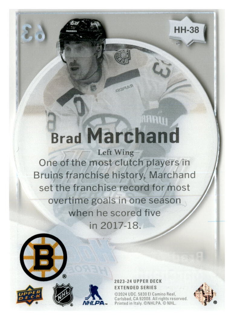 2023-24 Upper Deck Extended Brad Marchand HOCKEY HEROES