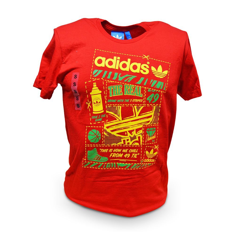Футболка Adidas - G Real Couponss F91197 Summer Vibes Красная, 100% хлопок, Размер маленький