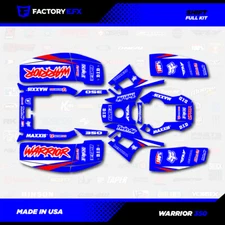 Blue Shift Racing Graphics kit fits Yamaha Warrior 350 87-04 electric start