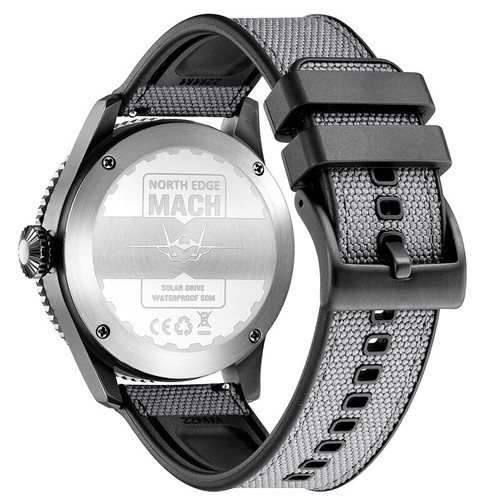 NORTH EDGE MACH Solar Power Quartz watch Luminous Waterproof Pilot Sport Watch - Picture 2 of 16