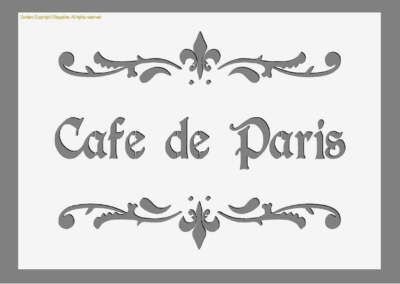 Vintage Schablone | Cafe de Paris Shabby Chic Malschablone A5/A4/A3 Größen (#10)