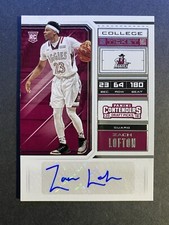 2018 Contenders Draft Picks Zach Lofton Autographed Rookie College Ticket #124