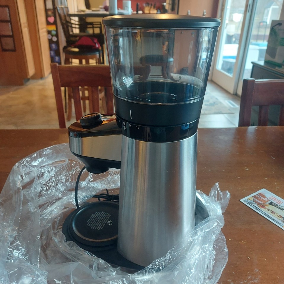 NEW OXO BREW Conical Burr Coffee Grinder Stainless Steel Silver