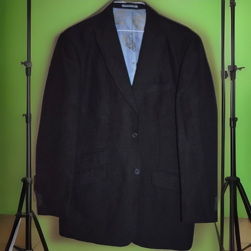 WILLIAM HUNT SMART DESIGNER BLACK LINEN SPORTS JACKET/BLAZER UK 42R EU