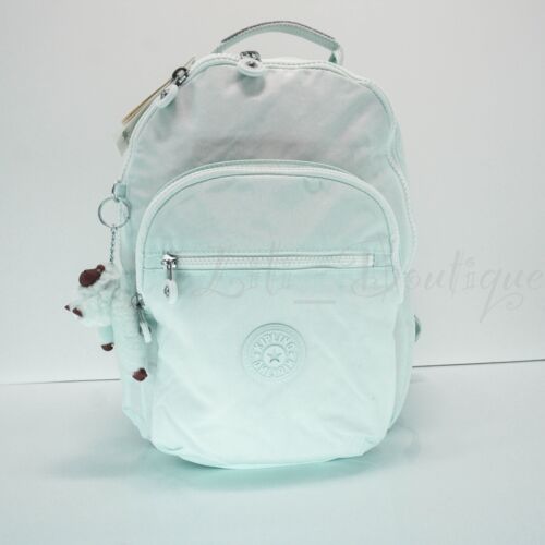 NWT Kipling KI4082 Seoul Small Tablet Backpack Polyamide Willow Green Honeydew - Picture 1 of 16
