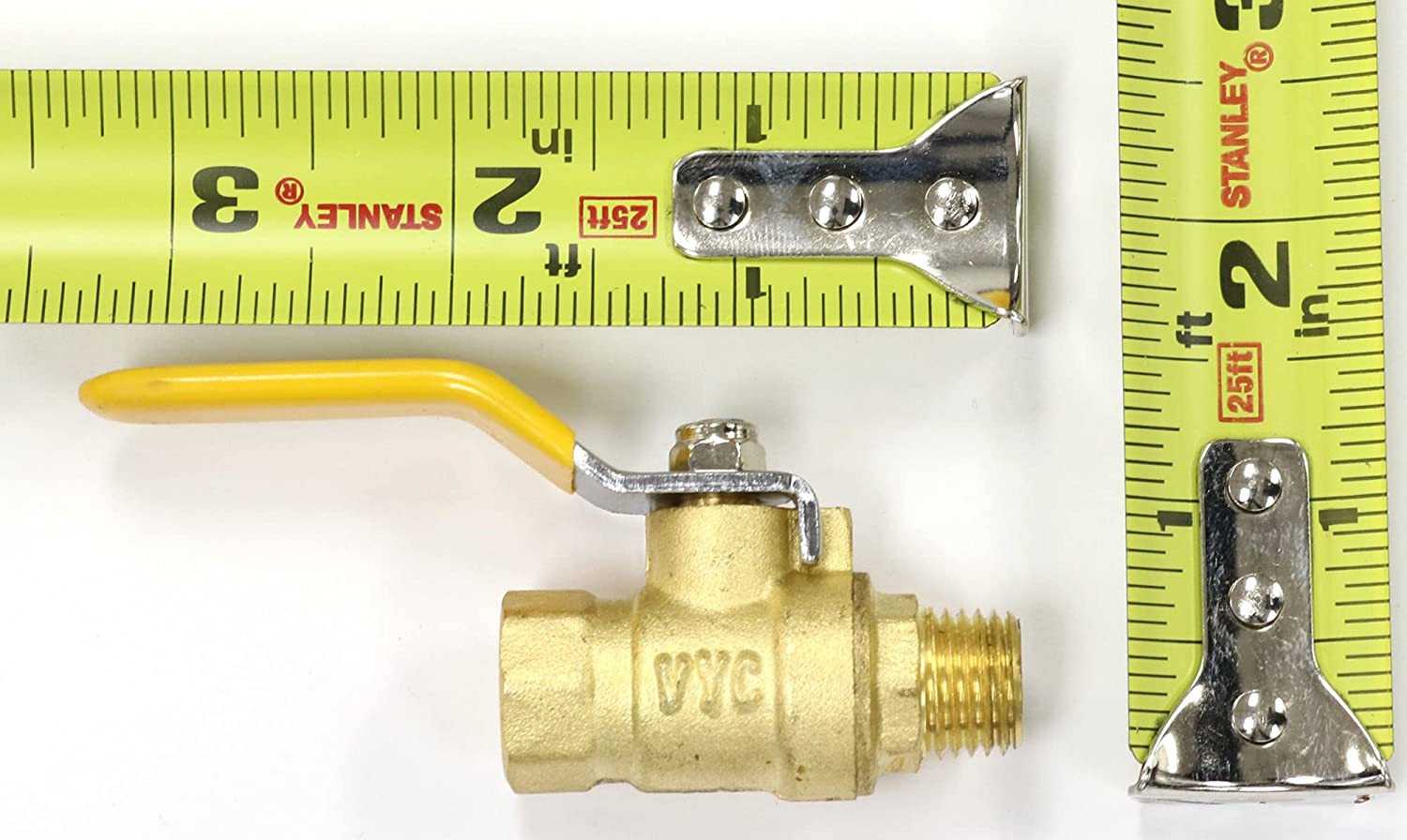 Lead-Free Forged Brass Air Compressor In-Line Ball Shut Off Valve, Quarter Turn,